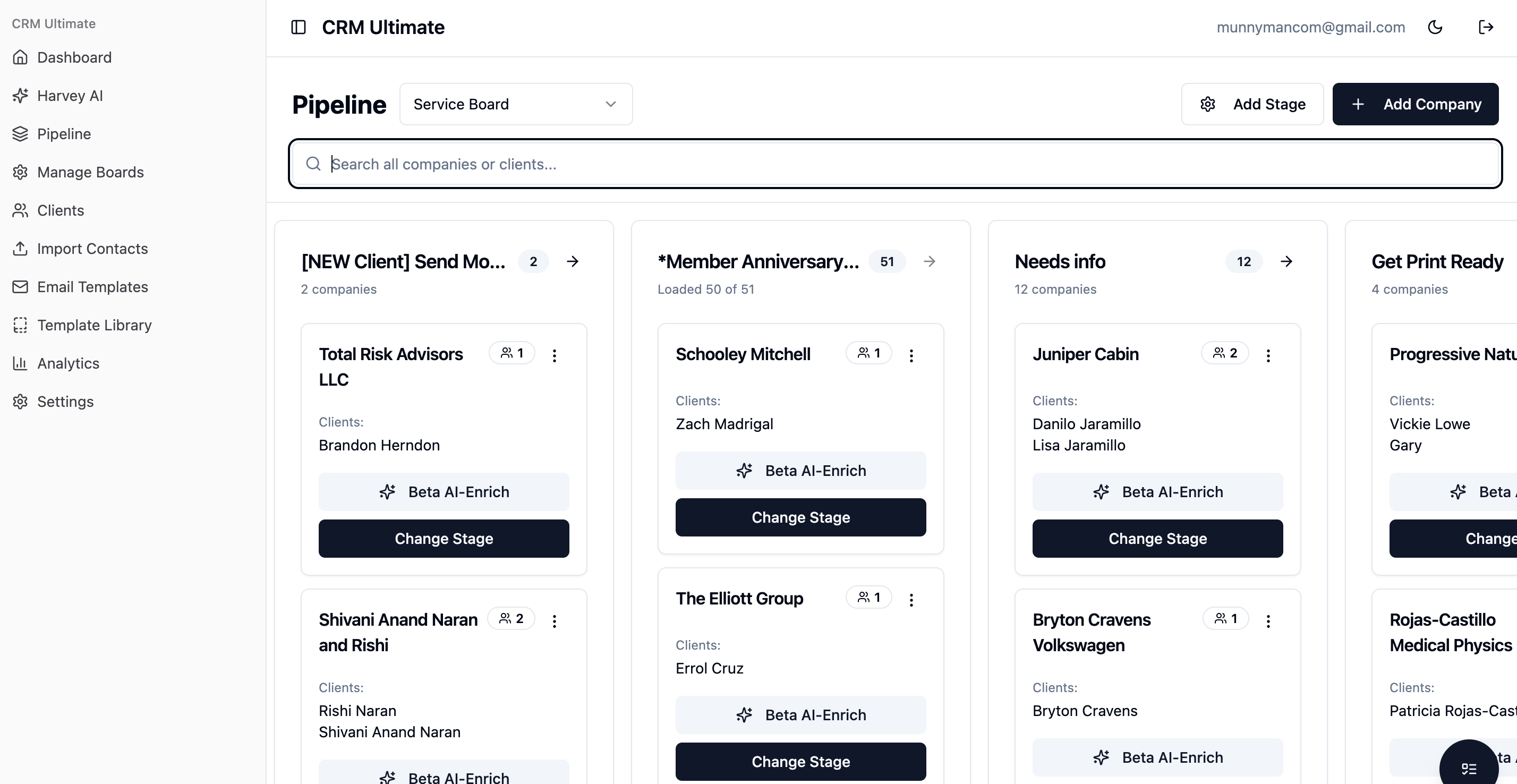 CRM + Scheduled Email Drip Campaigns